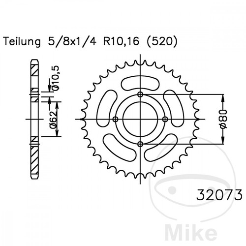 Kettenrad für sachs - für, roadster